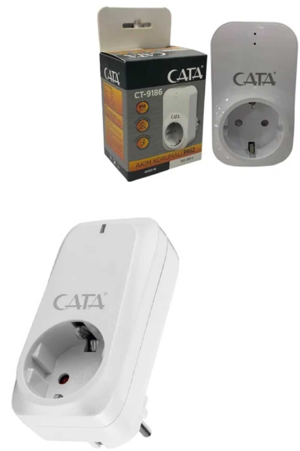 Cata CT 9186 Ak m Korumal Tekli Toprakl Priz cata-ct-9186-ak-m-korumal-tekli-toprakl-priz